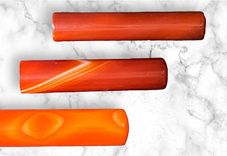 印鑑　天然石材レッドアゲート